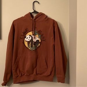 Panda hoodie brown
